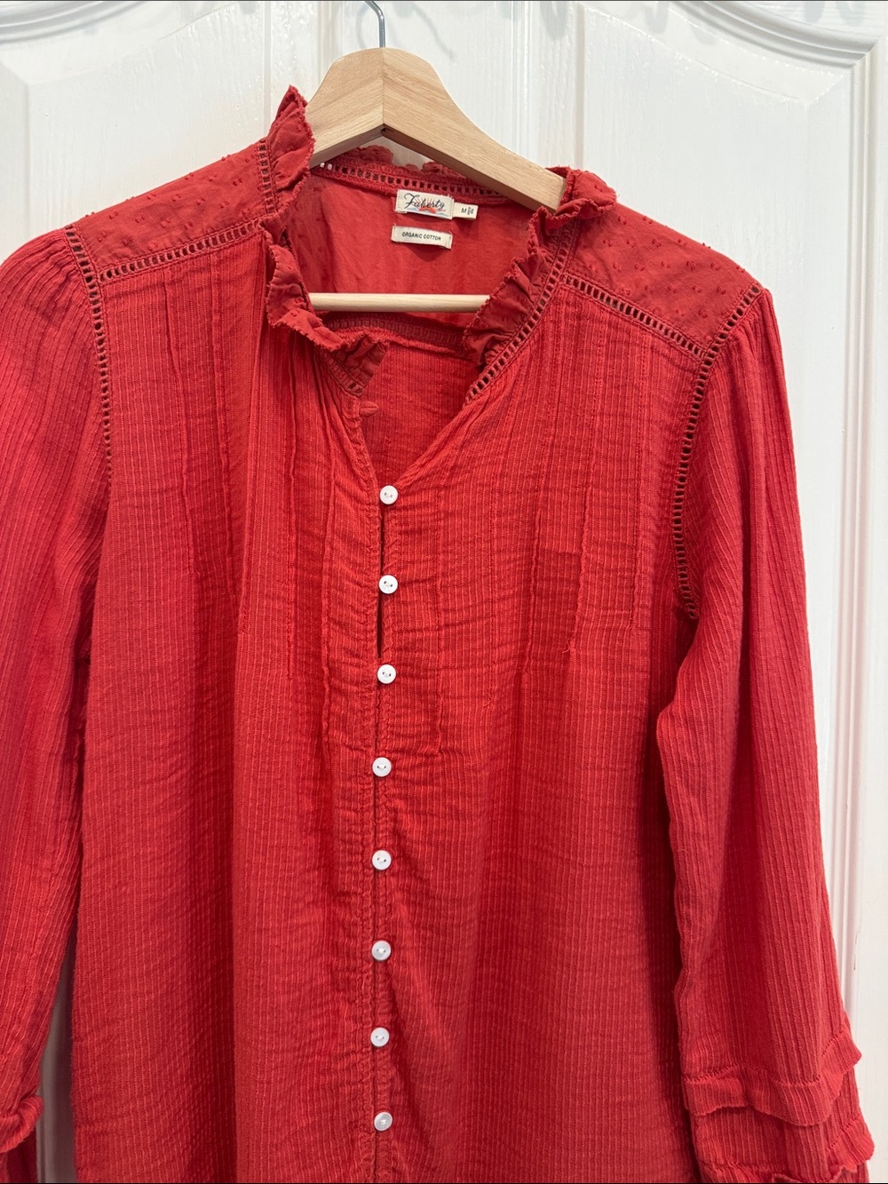 Faherty Willa organic cotton blouse - Picture 3 of 6